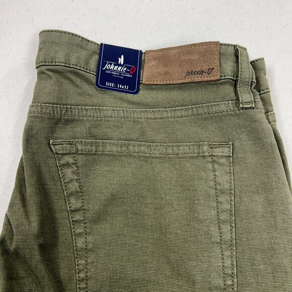 Johnnie-O Pants Atlas Lightweight Stretch 5-Pocket Jean Pants Forest Green 34x32 - Picture 2 of 9